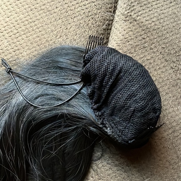 JHZSJF long straight ponytail hair extension black 26” artificial like natural - Picture 8 of 8